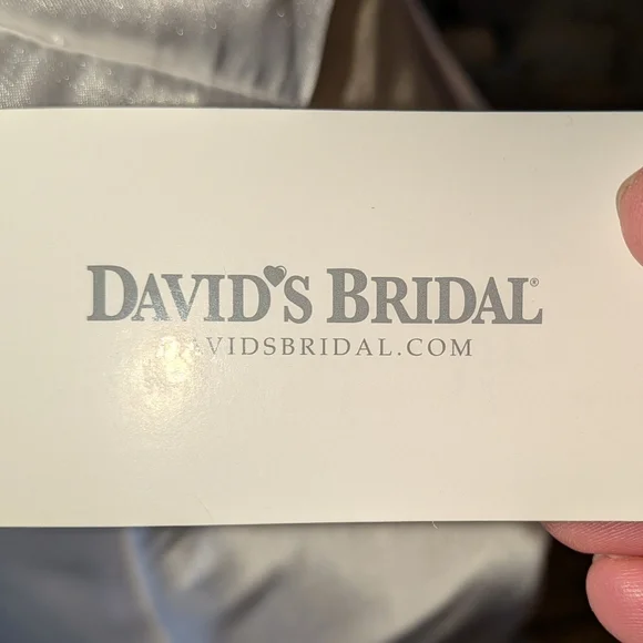 David's Bridal NWT DB Studio White Full Length Halter Gown Open Back - Picture 13 of 15